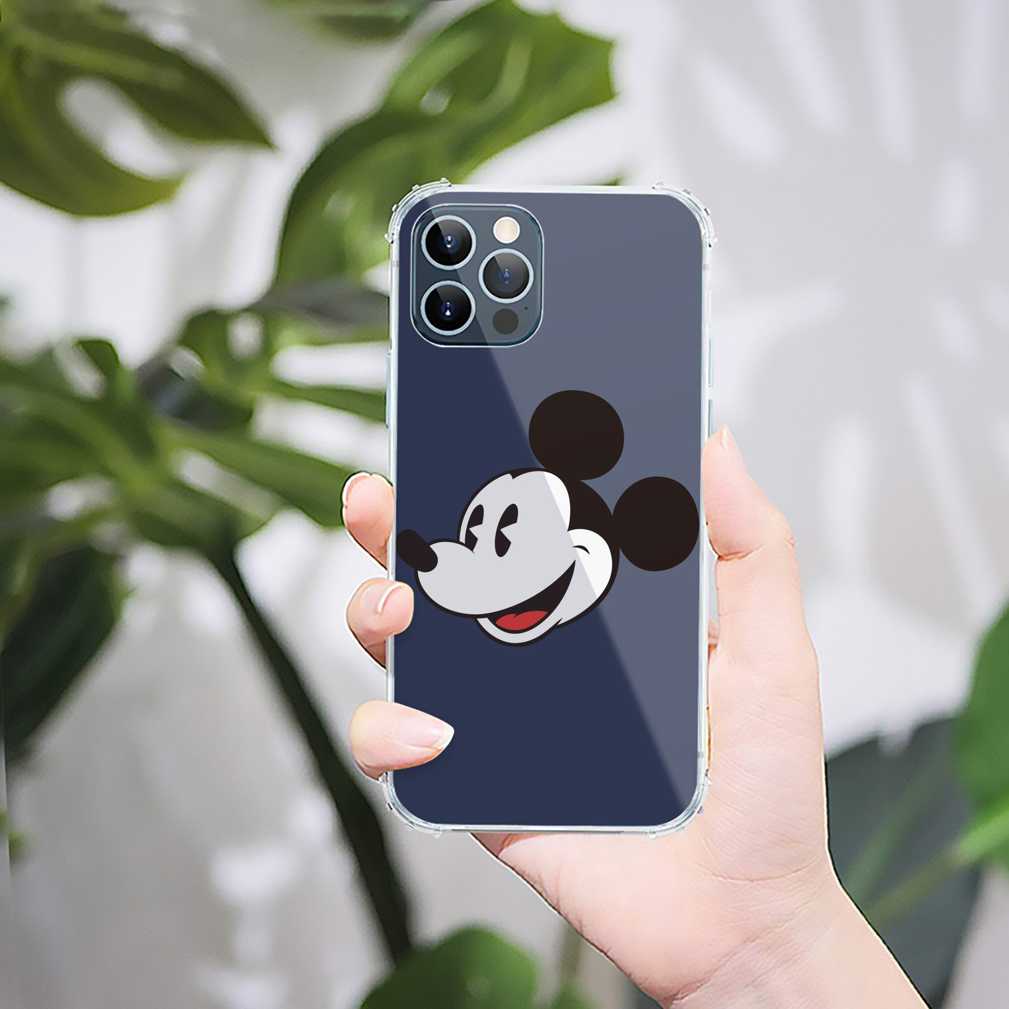 （画像用） ミッキーマウス Mickey Mouse 【iPhone 12シリーズ対応】透明スマホケース（クリアソフトケース）